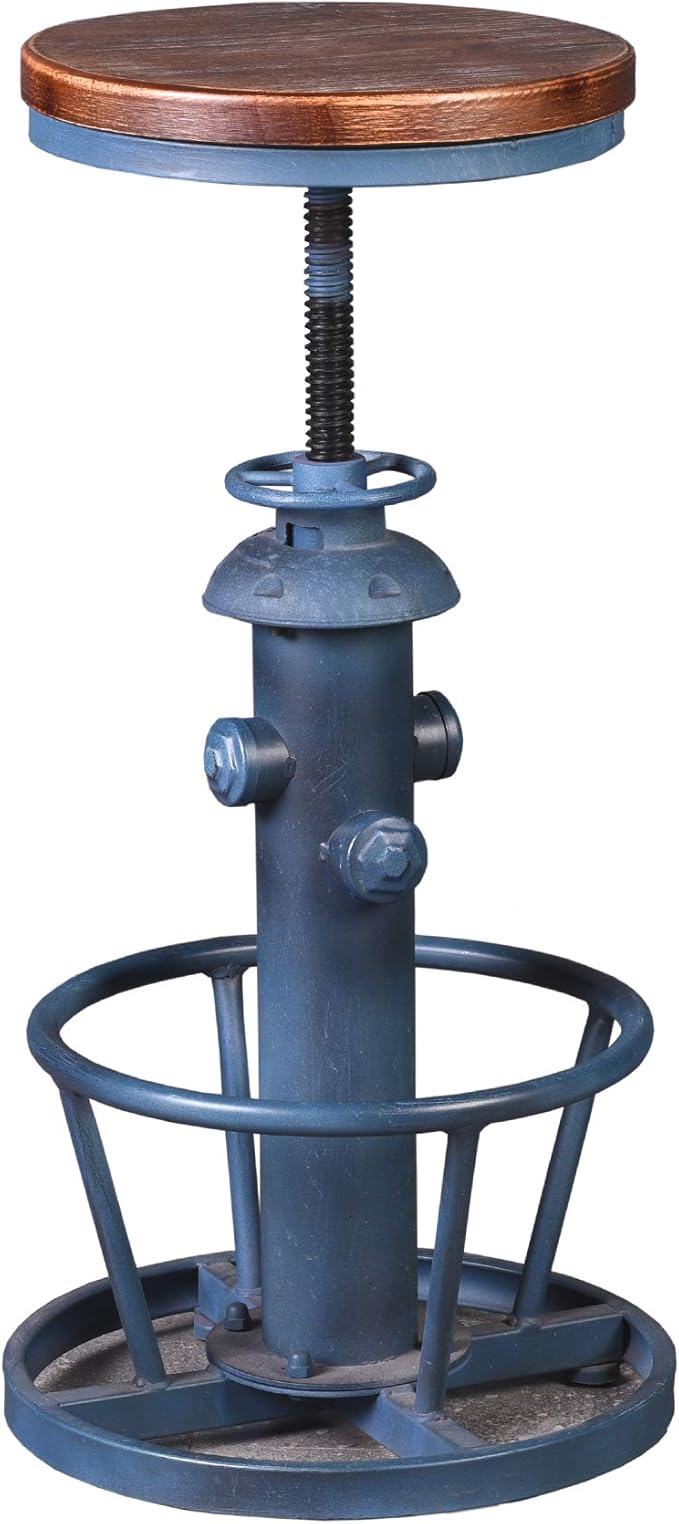 Topower Aged Steampunk Deco Industrial Round Bottom Adjustable Height Cafe - Image 8