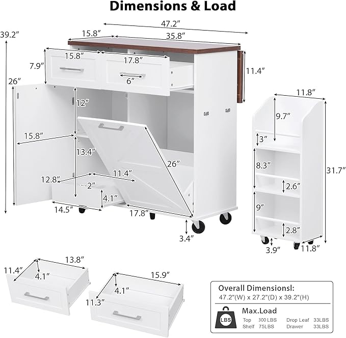 Ball & Cast Farmhouse Kitchen Island - Image 2