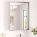 Keonjinn Brushed Nickel Bathroom Mirror by Keonjinn