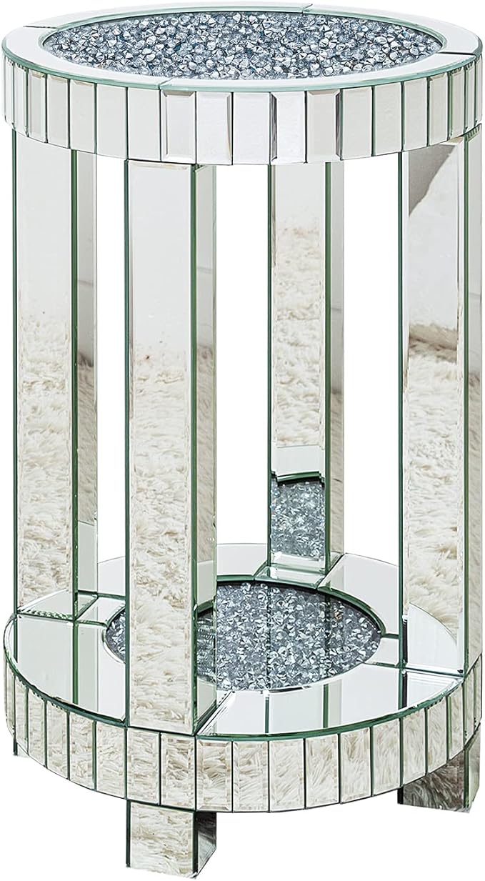 SHYFOY Mirrored End Table Round - Image 7