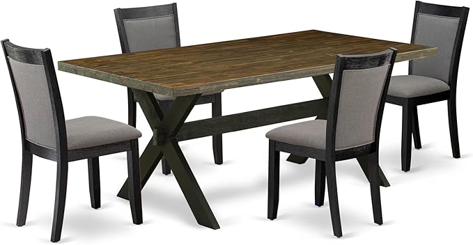 East West Furniture X677MZ650-5 5 Piece Dining Room Set Includes a Rectangle by EastWestFurniture