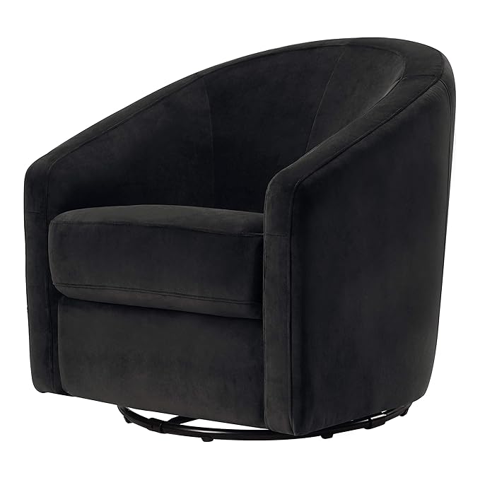 babyletto Madison Swivel Glider in Black Velvet, 61.6 lb by babyletto