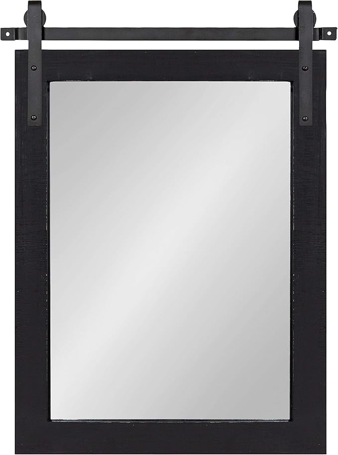 Kate and Laurel Cates Farmhouse Wood Framed Wall Mirror, 18 x 26, Barn - Image 3