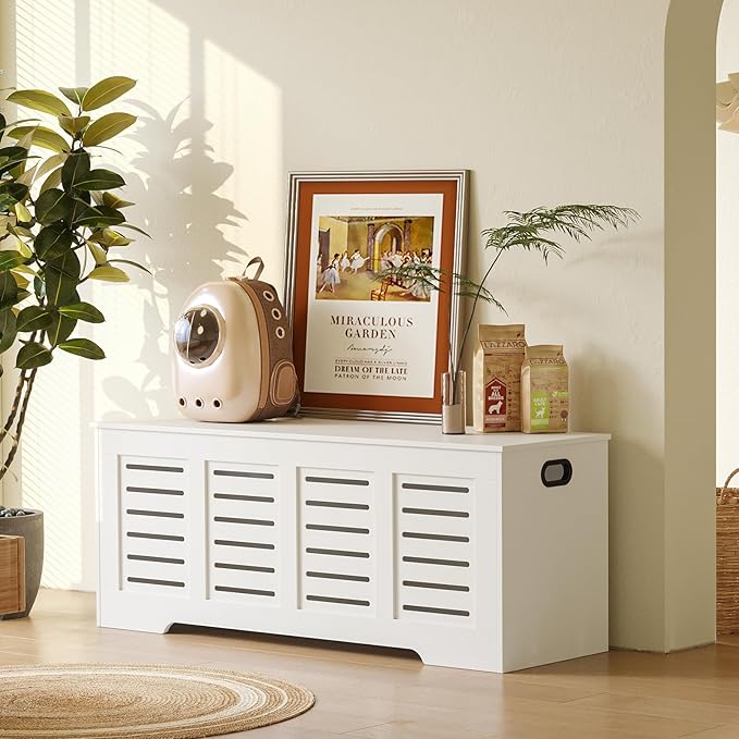 DINZI LVJ Storage Chest, 47.3” Wooden Toy Box - Image 7