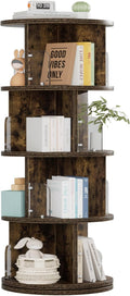 VECELO Rotating Bookshelf Tower, 360°Revolving Bookcase, Round Book Shelf by VECELO
