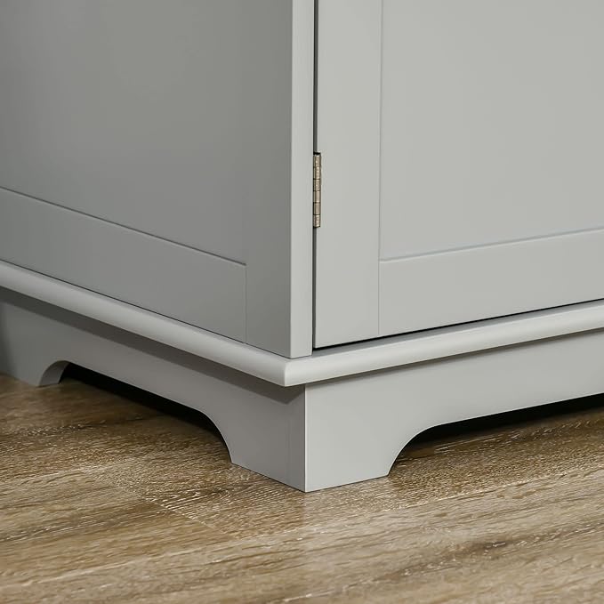 HOMCOM Sideboard with Solid Wood Countertop, Modern Kitchen Storage Cabinet - Image 9
