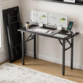 Frylr Small Folding Computer Desk – 43.3 Inch Portable Table by Frylr