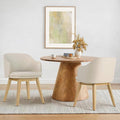 Wooden Dining Chairs Set of 2, Faux Leather Upholstered Modern Dining Room by Kislot