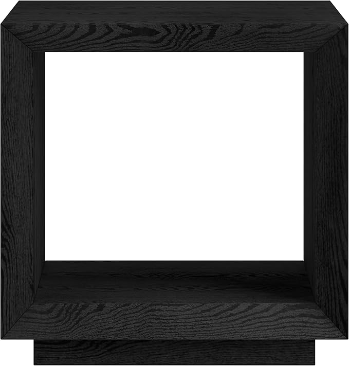 Henn&Hart 22" Wide Rectangular Side Table in Natural Black, - Image 6
