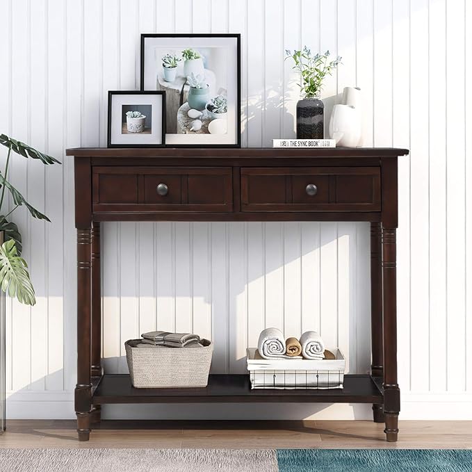 Merax Modern Wood Narrow Console Table by Merax