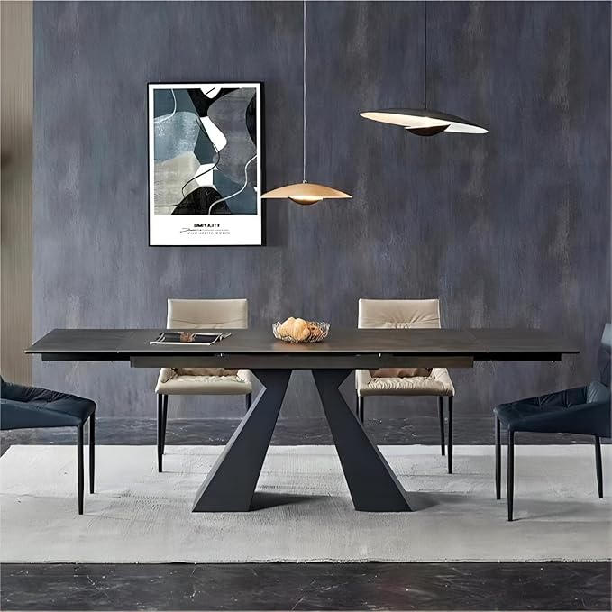 Extendable Dining Table for 8-12 Seat, Flexible Stretch, Tabletop Made from - Image 5