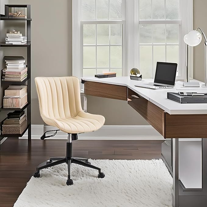 YOUNIKE Beige Home Office Desk Chair by YOUNIKE