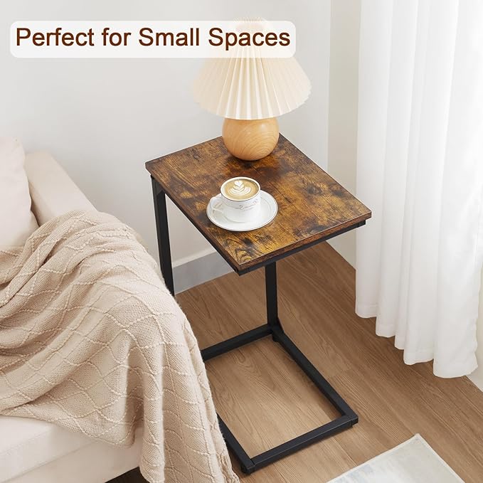 AMHANCIBLE C Shaped End Tables, TV Trays Set of 2 - Image 7