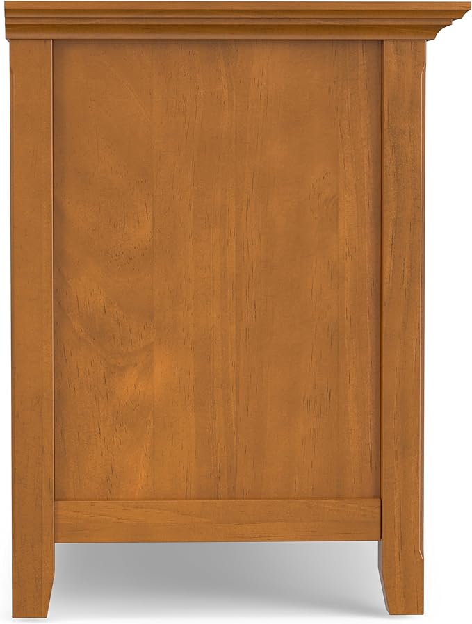 SIMPLIHOME Amherst 72-inch Wide Solid Wood TV Stand in Light Golden Brown - Image 13
