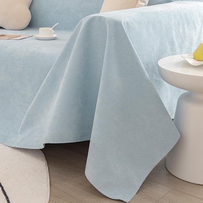 STACYPIK Waterproof Sky Blue Loveseat Couch Cover - Image 9
