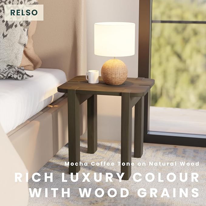 Mocha Mango Wood Accent Table - Image 8