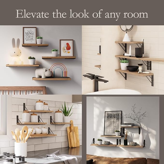 BAYKA Wall Shelves for Bedroom Decor, Floating Wall Shelves for Living Room - Image 5
