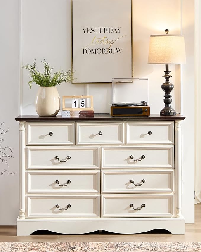 Farmhouse 9 Drawers Dresser for Bedroom - Image 8