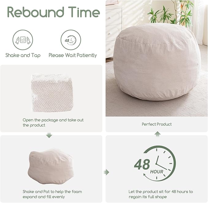 HIGOGOGO Giant Bean Bag Chair Bed - Image 7