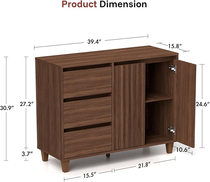 Redkey Fluted Sideboard Cabinet - Image 2