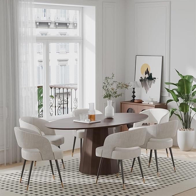 Casaphoria 67" Oval Dining Table, Modern Wood Kitchen Table - Image 9