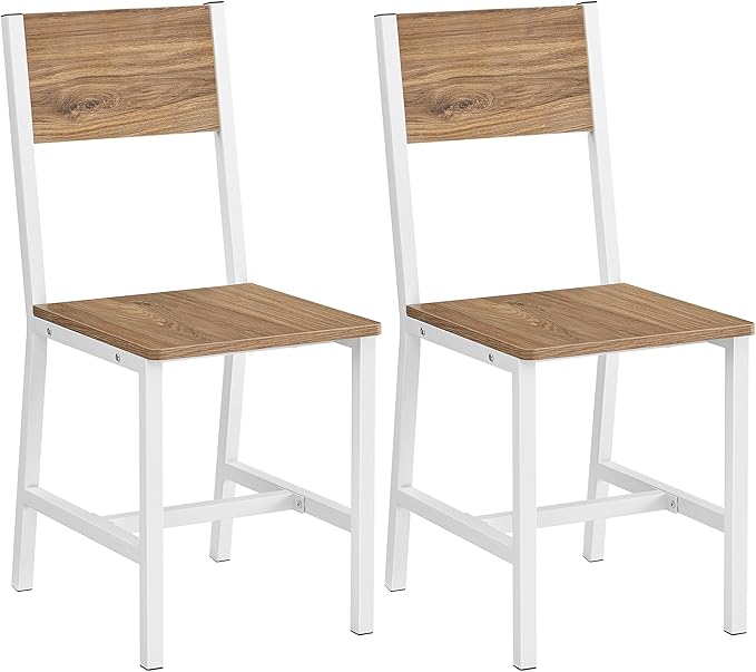 VASAGLE Dining Chair Set of 2, Rustic Wood Chairs - Image 7