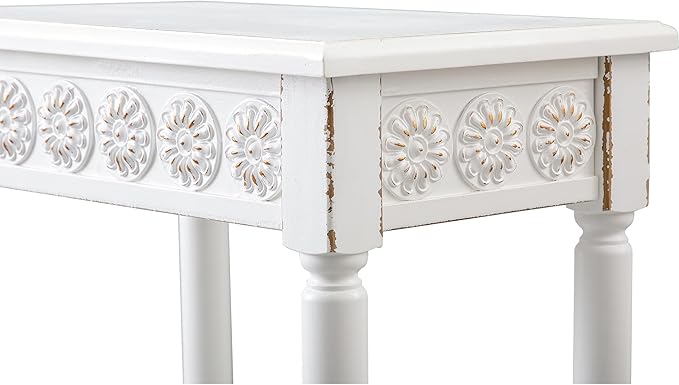 SOFE White Wood End Table, Modern Living Room Side Table, Sofa Couch Table - Image 7