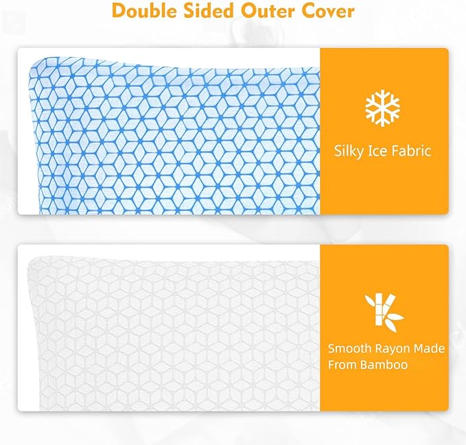 Bed Pillow King Size 1 Pack, Shredded Memory Foam Pillow Adjustable, Cooling - Image 3