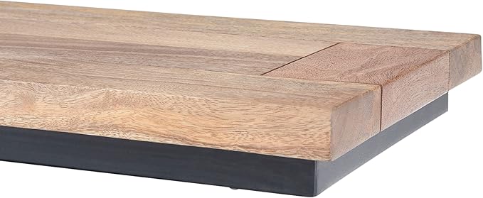 SIMPLIHOME Skyler 18-inch Wide Solid Mango/Metal Industrial C-Shaped End Table - Image 8