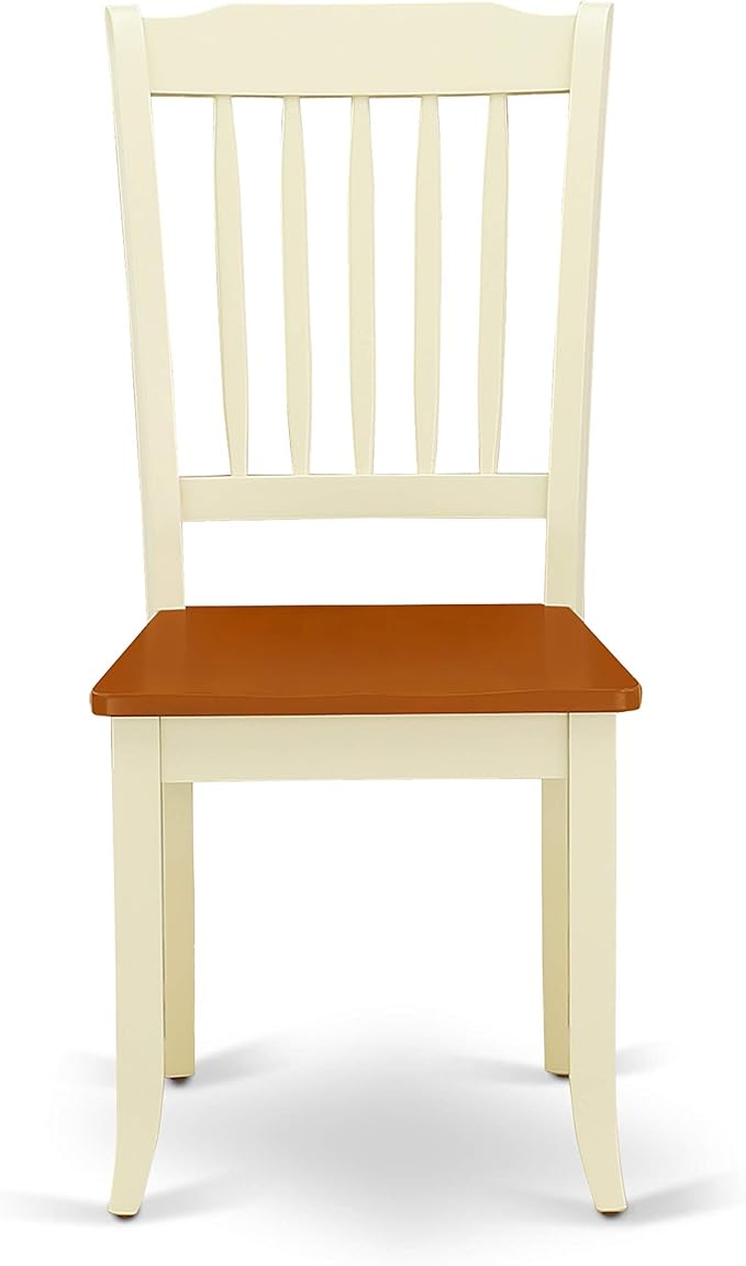 East West Furniture DODA7-BMK-W 7 Piece Dining Table Set Consist of a Rectangle - Image 7
