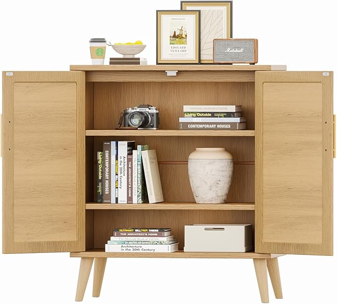Rovaurx Rattan Storage Cabinet - Image 8