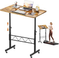COMHOMA Small Standing Desk Adjustable Height & Tiltable Tabletop, Mobile Stand by ComHoma