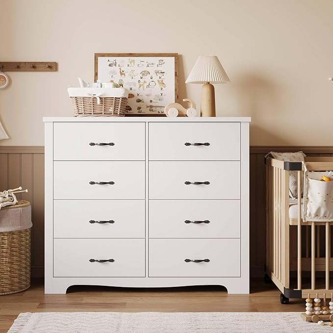 LINSY HOME 8 Drawers Dresser for Bedroom, Living Room - Image 3