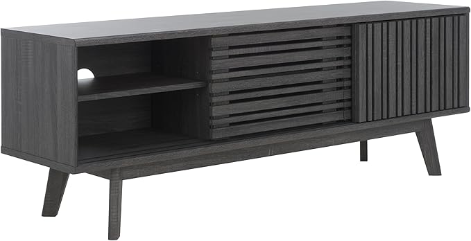 SAFAVIEH ESMA TV Stand for up to 65" Flatscreen – Distressed Black, Sliding - Image 8