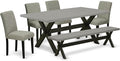 East West Furniture X697AB106-6 6 Piece Dinette Set Contains a Rectangle Dining by EastWestFurniture