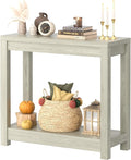 Small Farmhouse Wood Entryway Table Narrow Console Table by Besiost