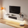 High Gloss Floating TV Stand, Under TV Floating Shelf, Floating TV Cabinet by Furninova