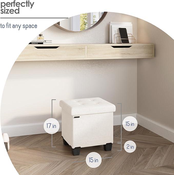 STORAGEBUD Storage Ottoman Cube - Image 9