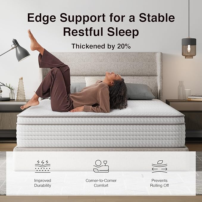 Novilla Queen Mattress, 10 Inch Queen Size Mattresses in a Box - Image 4