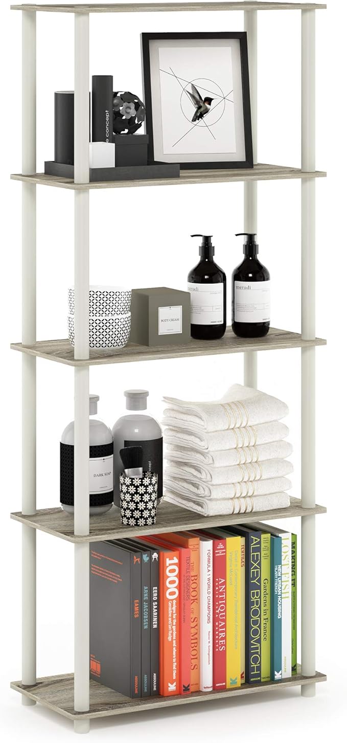 Furinno Turn-N-Tube 5-Tier Multipurpose Shelf / Display Rack / Storage Shelf / by Furinno-FitsYourSpaceFitsYourBudget