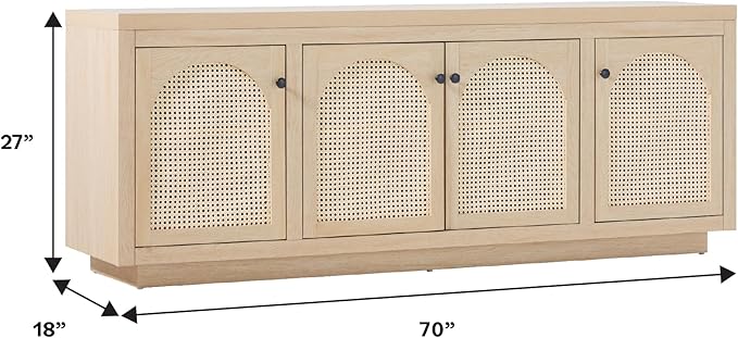 Walker Edison Sasha 4-Door Sideboard Buffet - Image 3