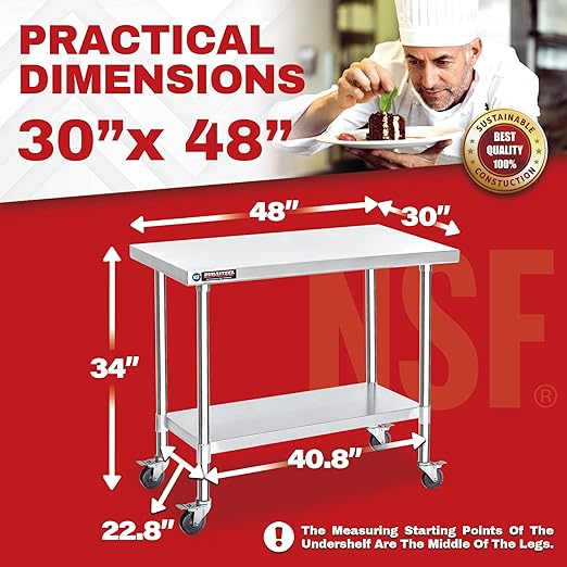 DuraSteel 30x48 NSF Stainless Steel Cart - Image 3