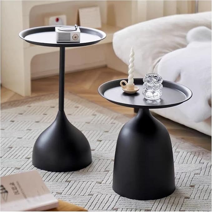 Side Coffee Table Set, Living Room Small Round End Table, Metal Nesting Tables by HOME