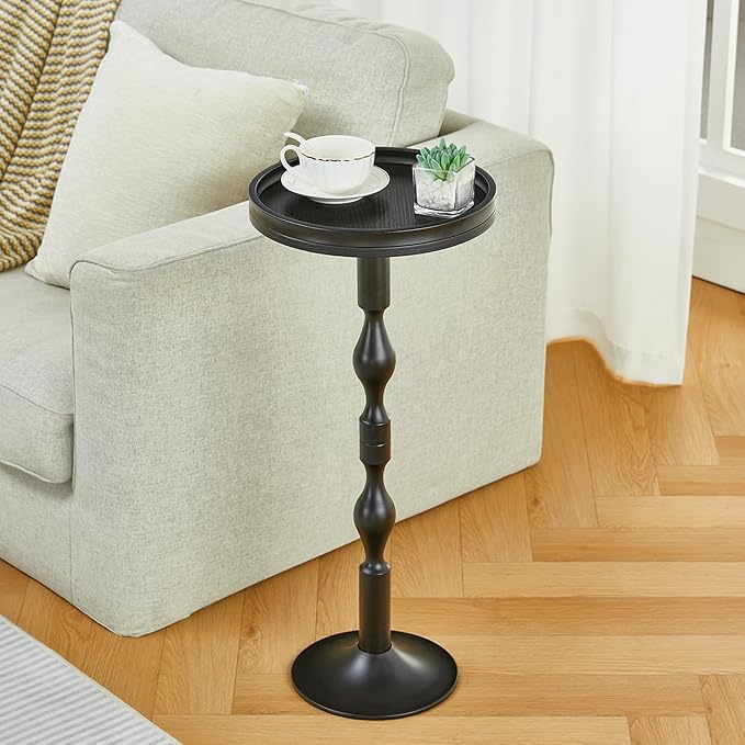 Small Round Drink Table, Pedestal Tables, Small Round Side Table - Image 6