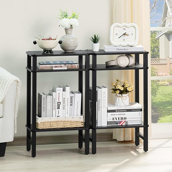 28in Tall Side Table 3-Tier Small Narrow End Table - Image 6