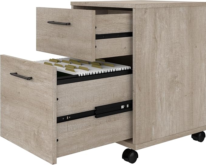 Bush Furniture Key West 2 Drawer Mobile File Cabinet, Rolling File Cabinet - Image 4
