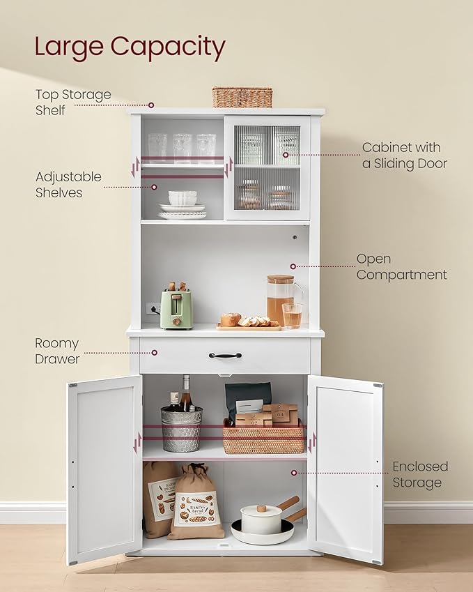 VASAGLE 71" Kitchen Pantry Cabinet - Image 4