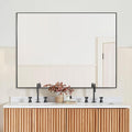 36x48 Inch Black Bathroom Mirror, Copper-Free, Aluminum Alloy Frame Vanity by LEDLUX