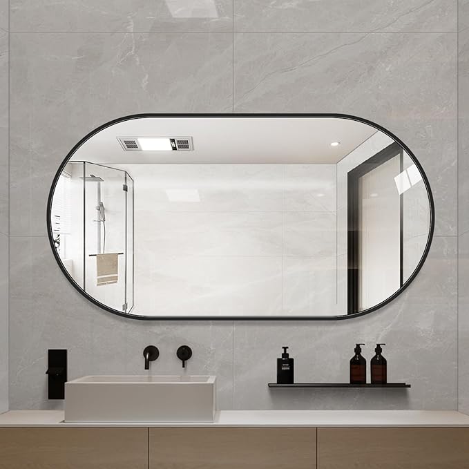 LAIYA 33x20inch Oval Wall Bathroom Mirror - Image 2