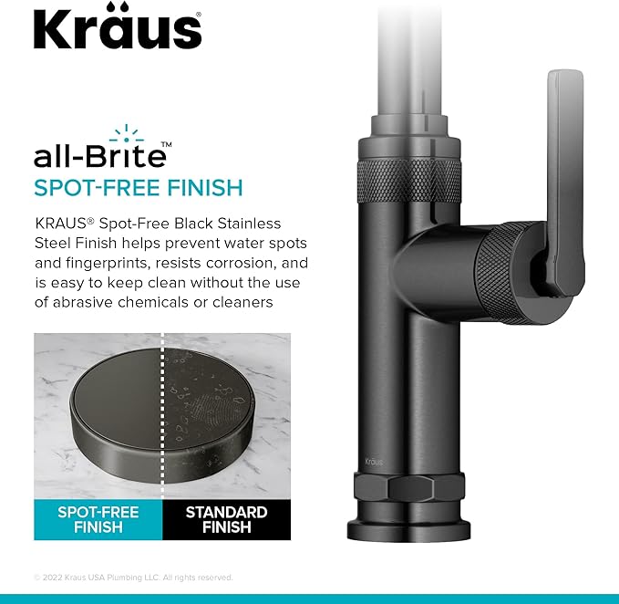 KRAUS Allyn Industrial Pull-Down Single Handle Kitchen Faucet in Spot-Free - Image 6